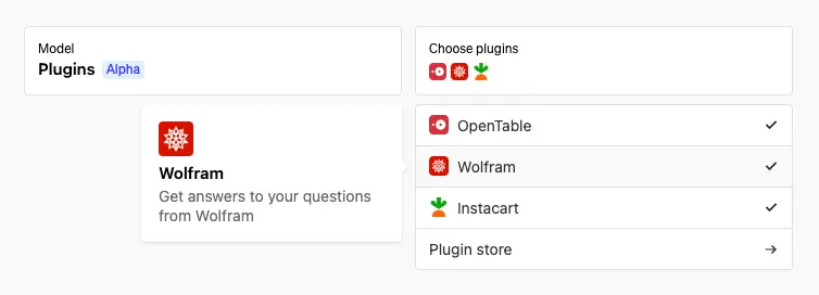 ChatGPT 官方Plugin Store 部分插件介绍和使用示例